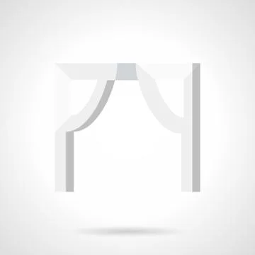 Asian arch flat color vector icon Illustrazione stock