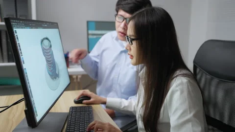 Asian architecture using 3d program to design building prototype. Stock Footage 219360843