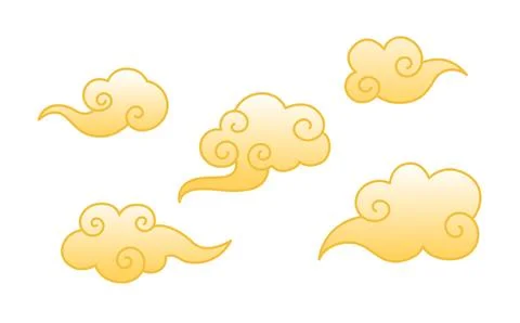 Asian auspicious cloud vector asset Illustrazione stock
