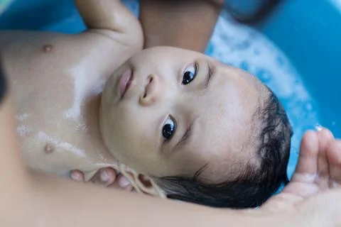Asian babe is bathing Stock Photos
