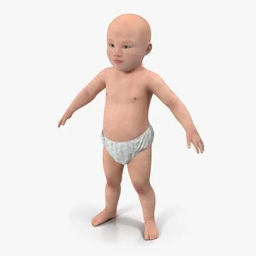 Asian Baby 3D Model 3D Model