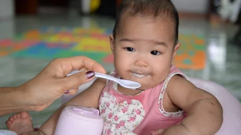 Baby Eating Rice Stock Video Footage | Royalty Free Baby Eating Rice ...