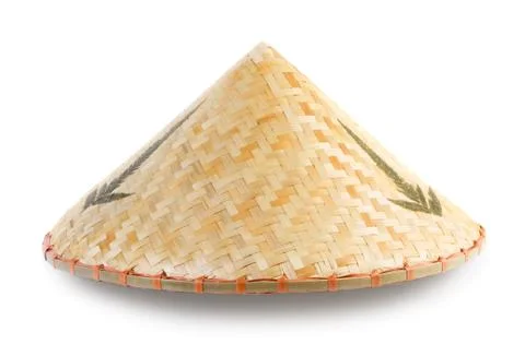 Asian bamboo conical hat Stock Photos