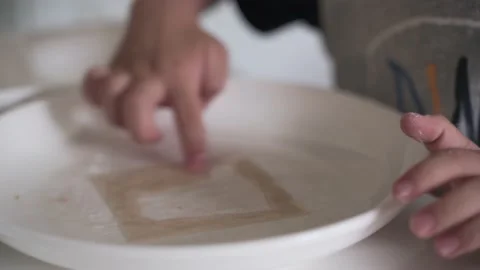Asian boy hands folding simple dumpling wrappers Stock Footage 131132415