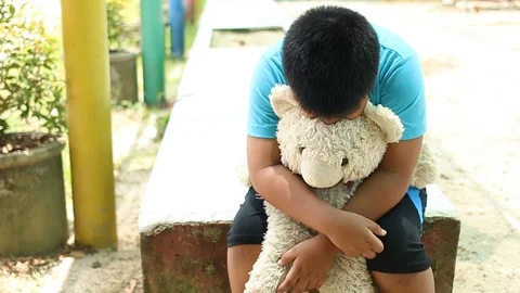 Asian boy sad alone Stock-Footage 90960805