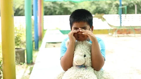 Asian boy sad alone Stock-Footage 90960905