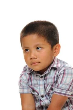 Asian boy staring Stock Photos