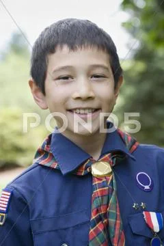 Asian Boy Wearing Uniform