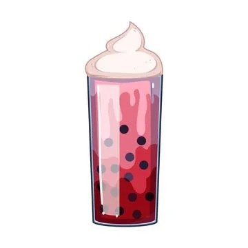 Asian bubble tea cartoon vector illustration Illustrazione stock