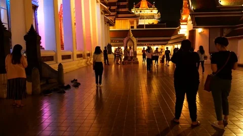 Asian Buddhists in Temple 動画素材 120432091