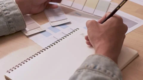Asian Business man Write Tasks Creative Ideas On Sticky Notes,Corporate Leade Stock Footage 172429409