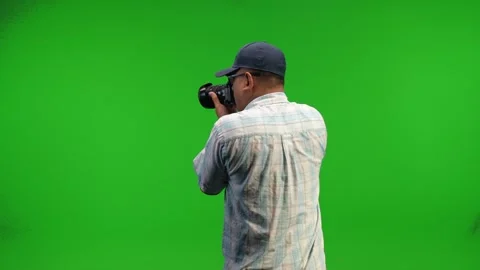 Asian camera man using tripod and camera Stock Footage 252871348