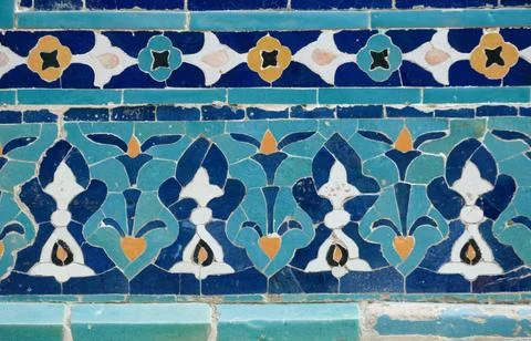 Asian ceramic patterns asian old ceramic mosaic. elements of oriental orna... Stock Photos