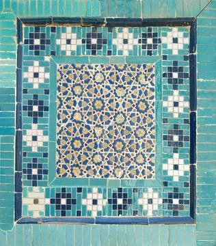 Asian ceramic patterns asian old ceramic mosaic. elements of oriental orna... Foto stock
