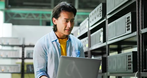 Asian check crypto mining machine Stock Footage 196210172