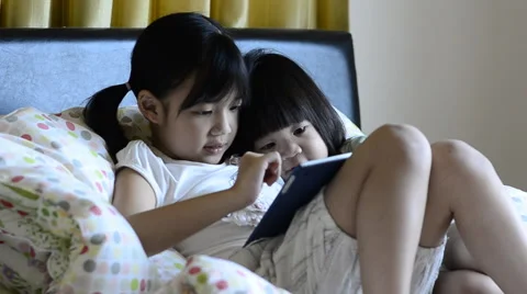 Asian children using tablet Video stock 47307838