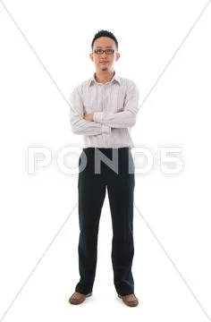 Asian chinese business male in formal isolated on white background Stock Photos