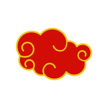 Asian chinese cloud cartoon vector illustration Stock Illustration