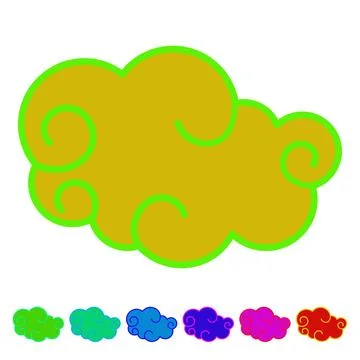 Asian chinese cloud cartoon vector graphic Stock Illustration