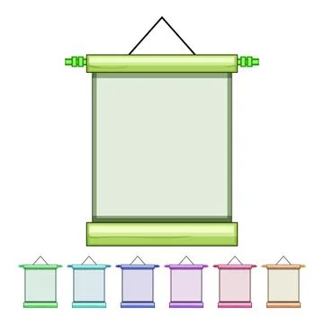 Asian chinese scroll cartoon vector graphic Stock Illustration