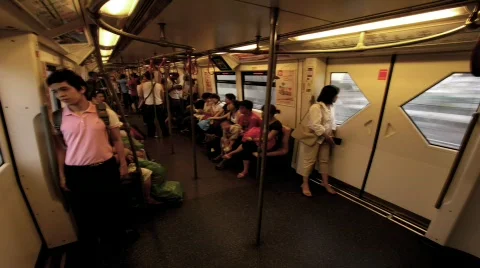 Asian City Train Timelapse Stock Footage 498262