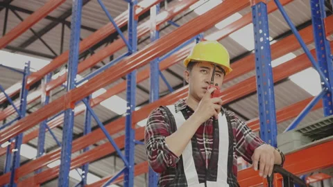 Asian construction workers feel stressed and tired from work hard of industrial Stock Footage 159534680