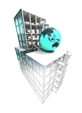 Asian countries building concept of architectural plan illustration Ilustración de archivo