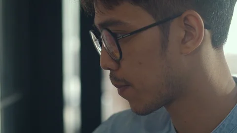 Asian creative man drawing work plan on paper board. Stock Footage 112758579