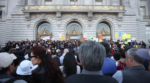 Asian Crowd - Reverse WS Stock Footage 25067696