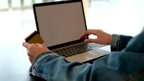 Asian customer shopper making purchase on smart phone e-banking service conce Stock Footage 265930957