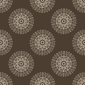 Asian damask wall art pattern design. Stock Illustration