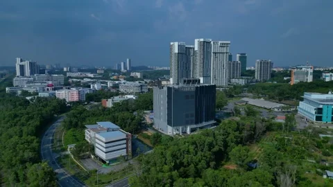 Asian data center building digital infrastructure. Nice aerial view drone Stock Footage 344596500
