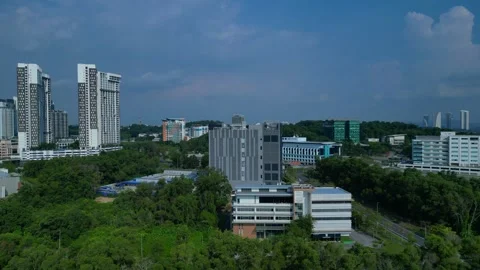 Asian data center building digital infrastructure. Amazing aerial view drone Stock Footage 344601885