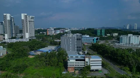 Asian data center building digital infrastructure. Perfect aerial view drone Stock Footage 344614326