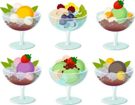 Asian Dessert Stock Illustration