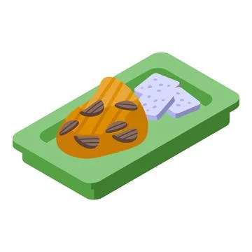 Asian dish icon isometric vector. Food rice Ilustración de archivo