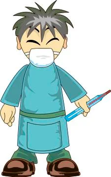 Asian Doctor Stock Illustration