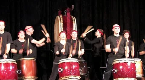 Asian Drummers Stock Footage 10892742