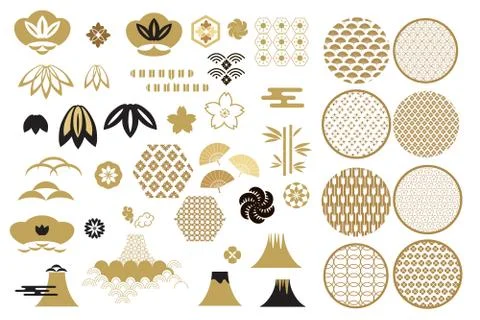 Asian elements Stock Illustration