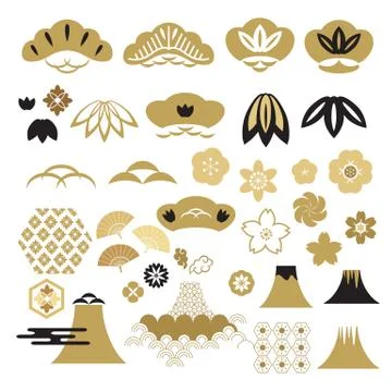 Asian elements Stock Illustration