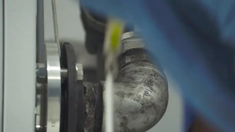 Asian engineer working in the boiler room Stock Footage 248154622
