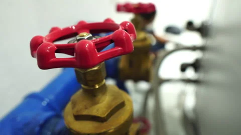 Asian engineer working in the boiler room Vídeo Stock 248234094