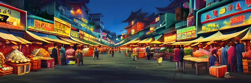 Asian Evening Stock Illustration