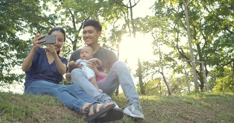 Asian family having quality time together.  Stock Footage 112579341