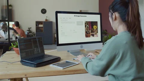 Asian Female Programmer Writing Software Code and Testing on Computer Stock Footage 293120921