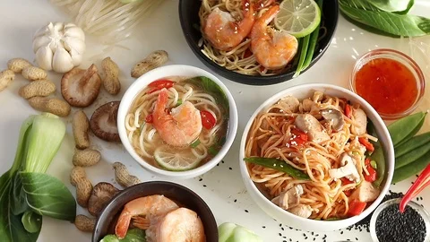 Asian food Stock Footage 88963362