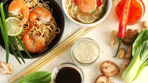 Asian food Stock Footage 88963372