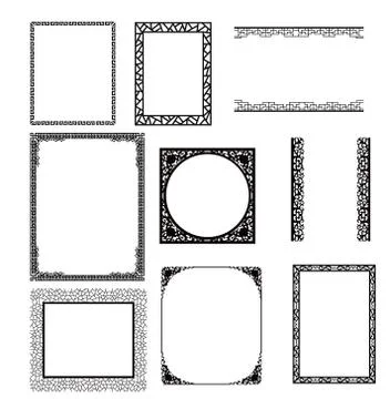 Asian frame Stock Illustration