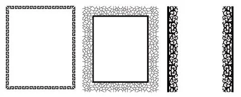 Asian frame Stock Illustration