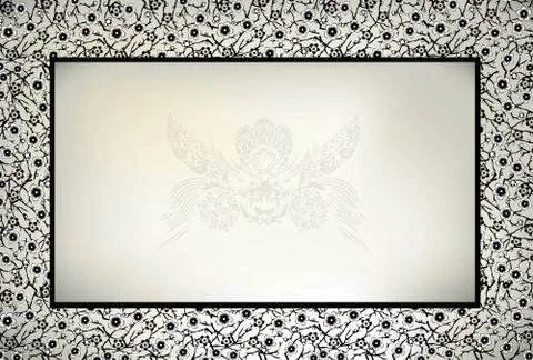 Asian frame Stock Illustration